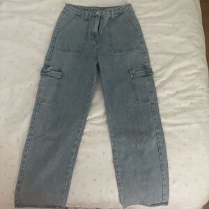 straight leg cargo jeans